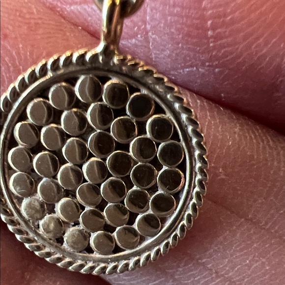 Anna Beck Silver and Blue Disc Earrings - Picture 4 of 6